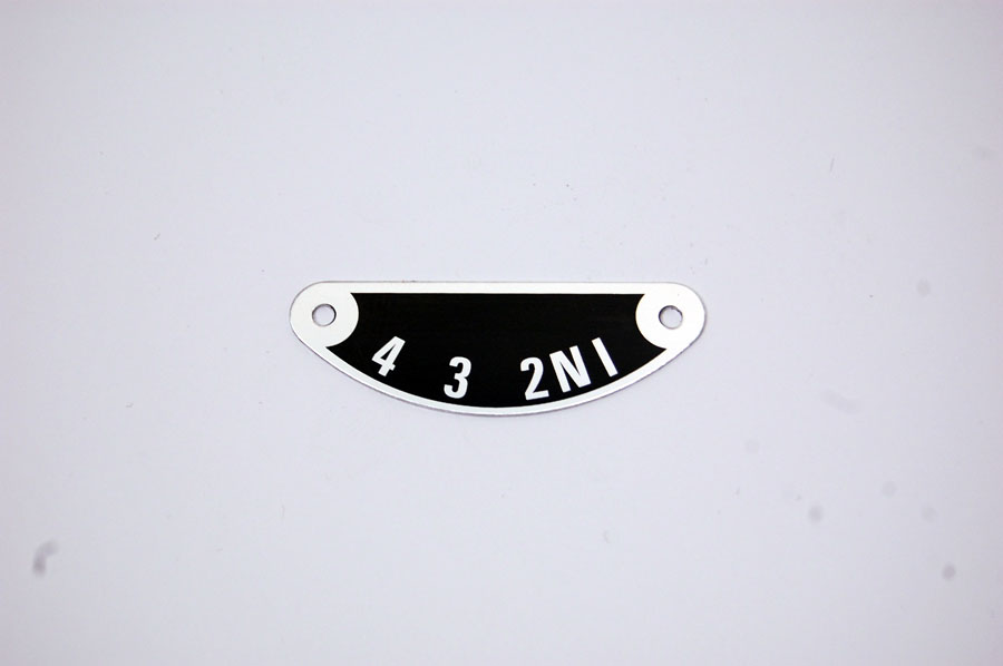 Triumph gear indicator plate