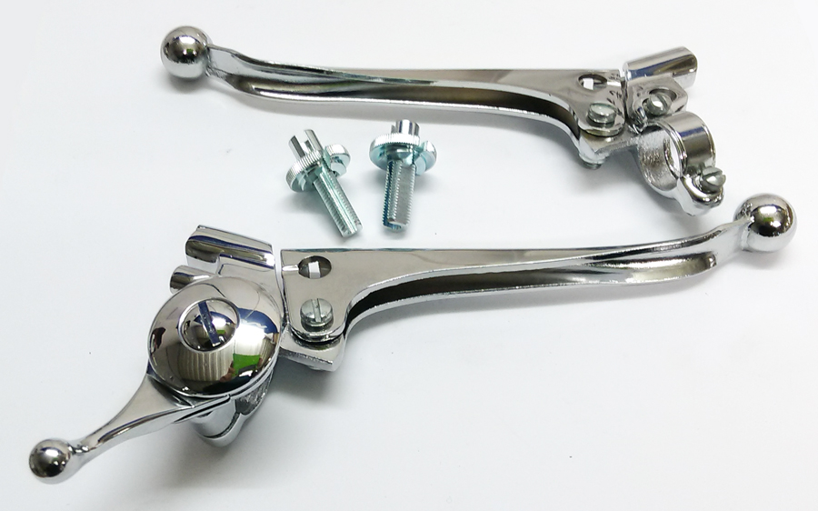 Levers with choke on right ball end pair clutch & brake