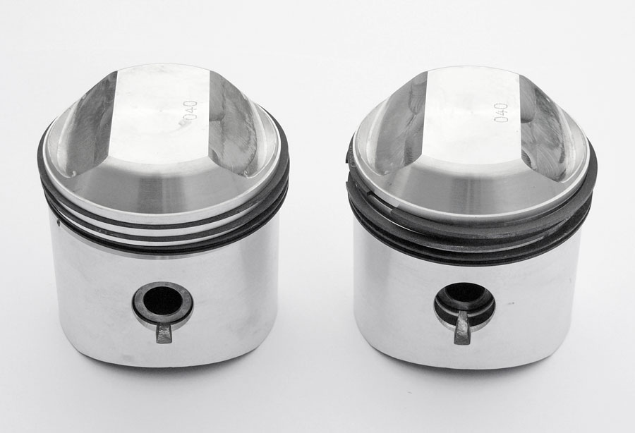 +40 oversize Pistons complete pair 9:1 compression