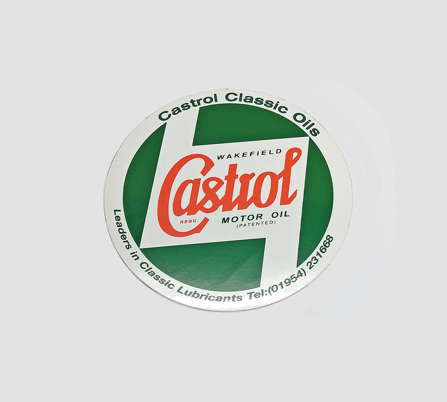 Castrol classic vinyl sticker 5 inch diameter 125mm