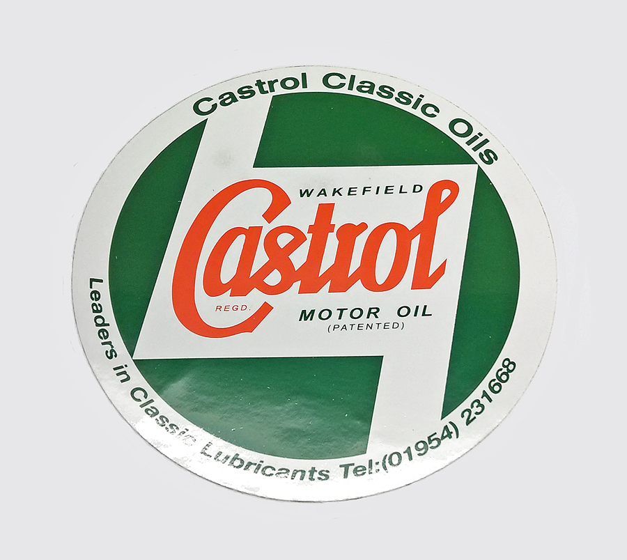 Castrol classic vinyl sticker 9 inch diameter 225mm
