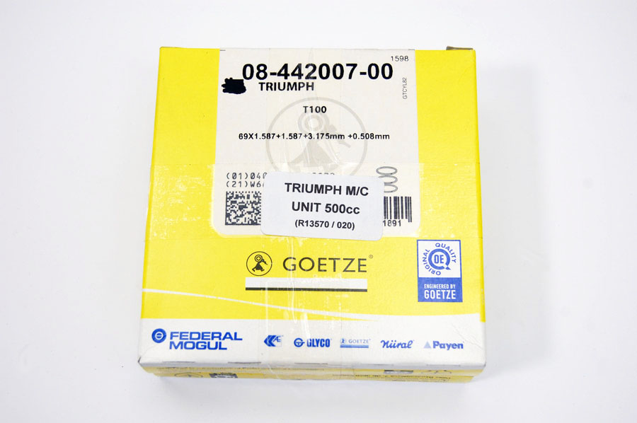 T100 +20 RING SET unit 500 Goetze made in Germany