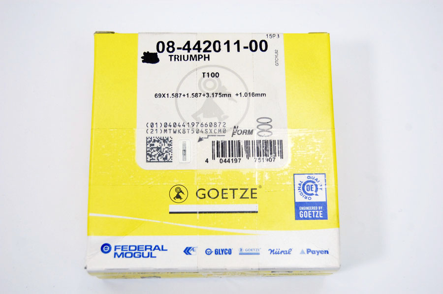 T100 plus 40 rings set unit 500 Goetze made in Germany