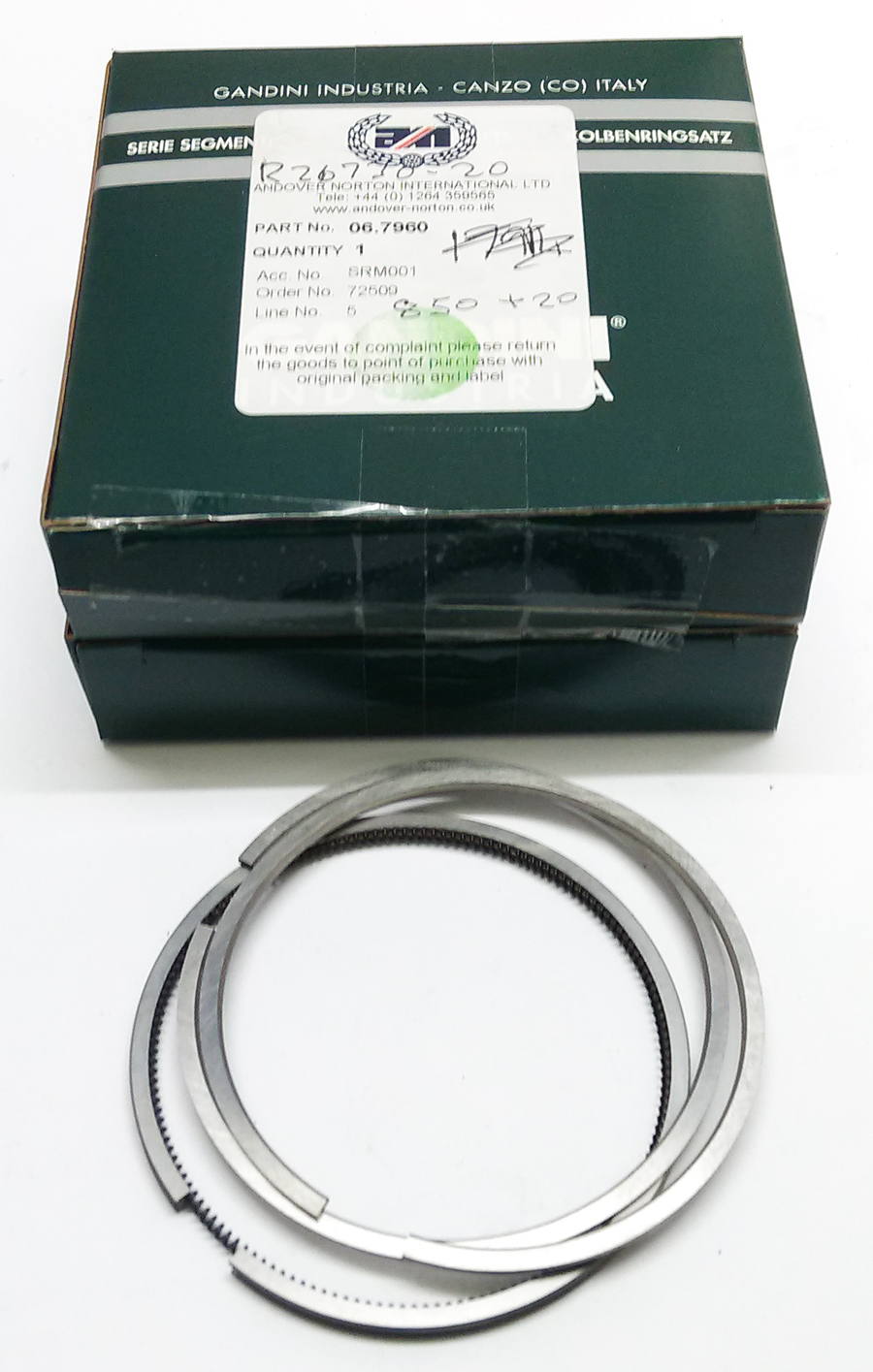 Norton 850cc +20 ring set