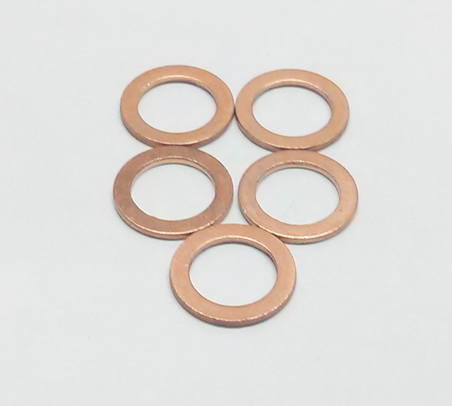 Copper washer for SRM sump drain plug 12mm diameter type Pack of 5