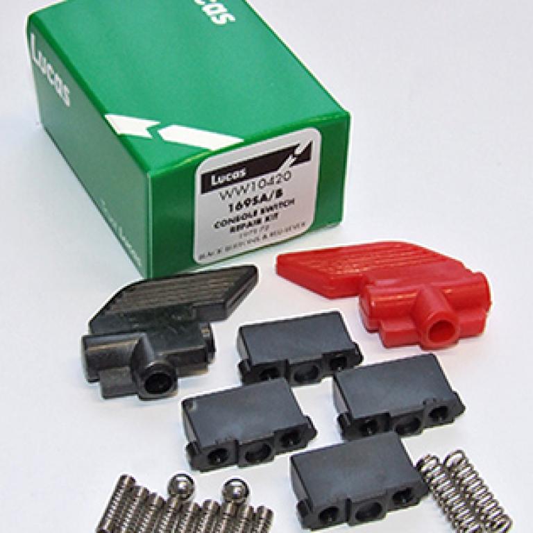 Alloy switch rebuild kit 1971-72 Black & red short levers