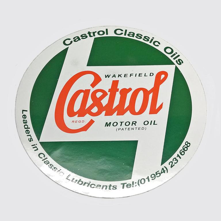 Castrol classic vinyl sticker 9 inch diameter 225mm