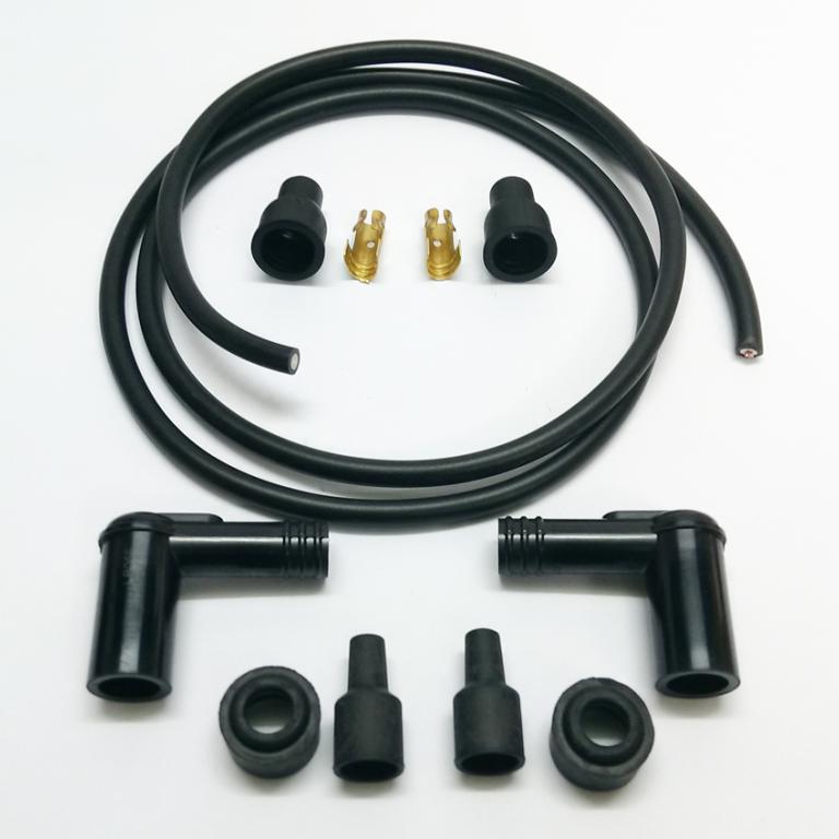 HT lead 4ft, connectors & rubbers, 2 x HT caps