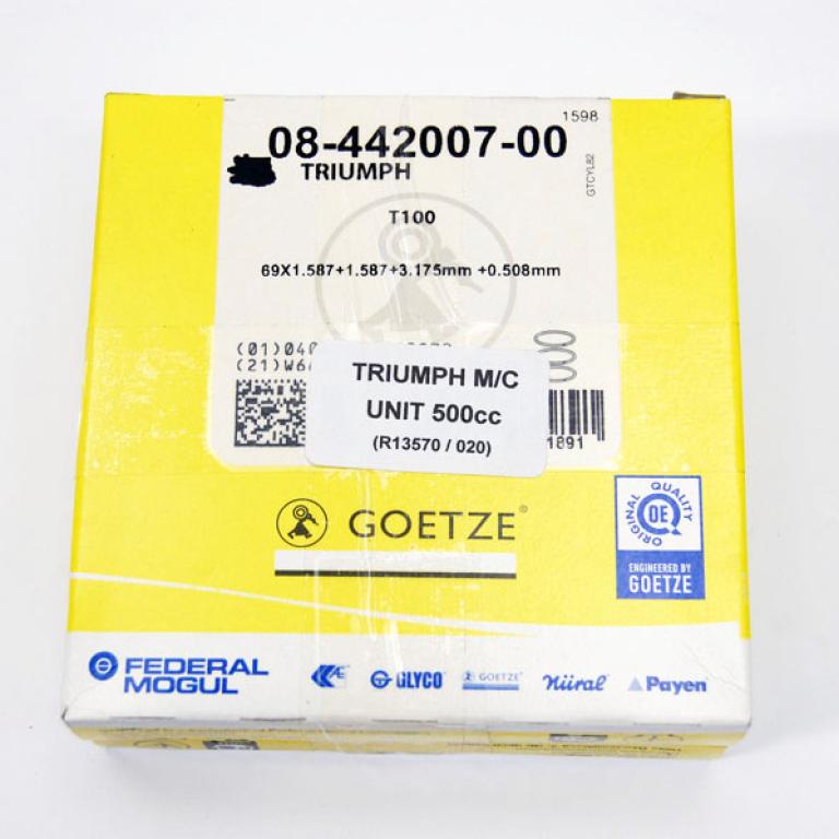 T100 +20 RING SET unit 500 Goetze made in Germany