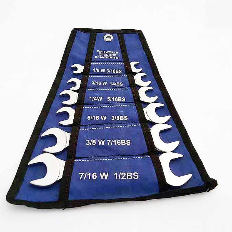 Whitworth spanner set 6 peice open end Chrome vanadium