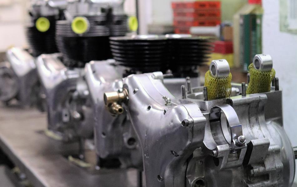 Engines in the workshop